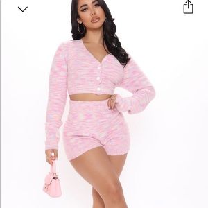 For Your Entertainment Fuzzy Short Set